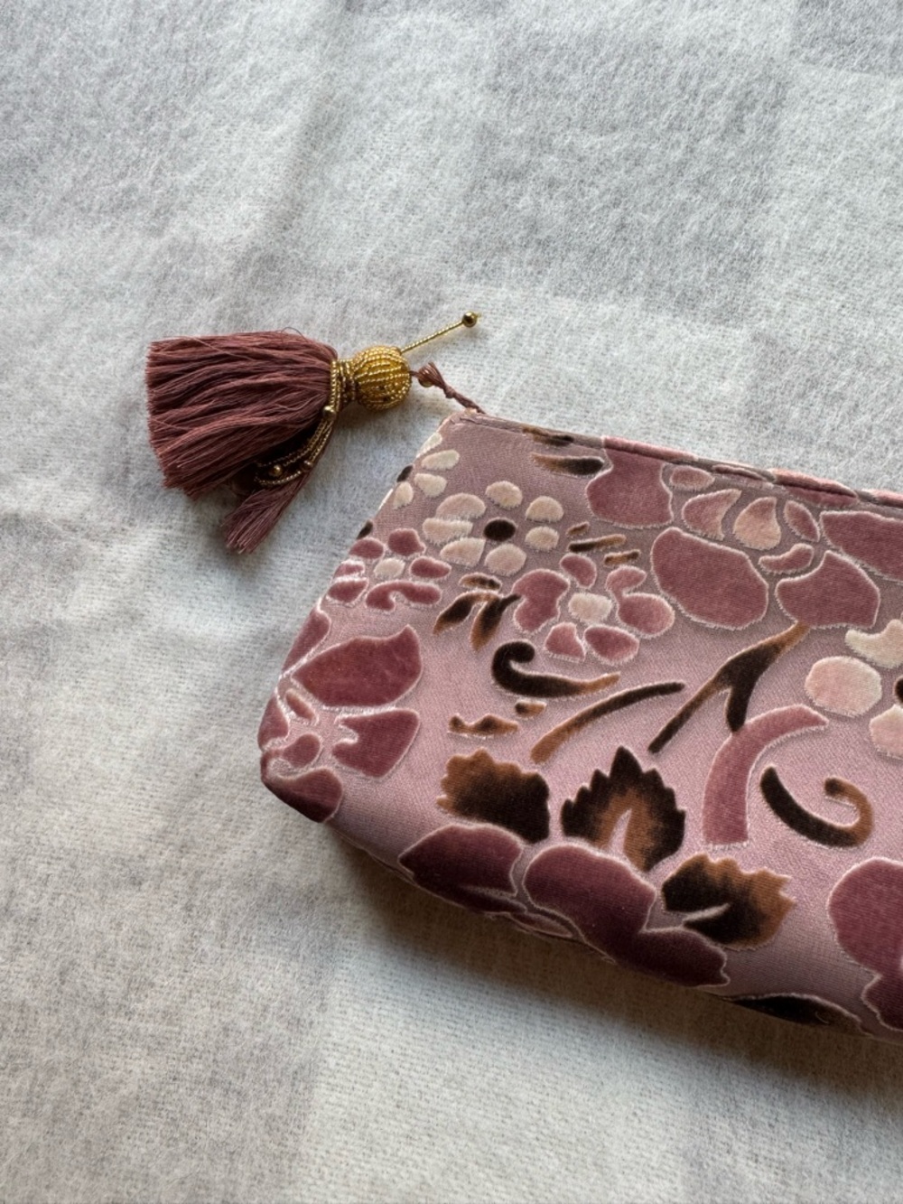 Shiraleah Velvet Floral Tassel Clutch from Anthropologie - Picture 2 of 8